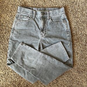 AE Grey Mom Jean Corduroy